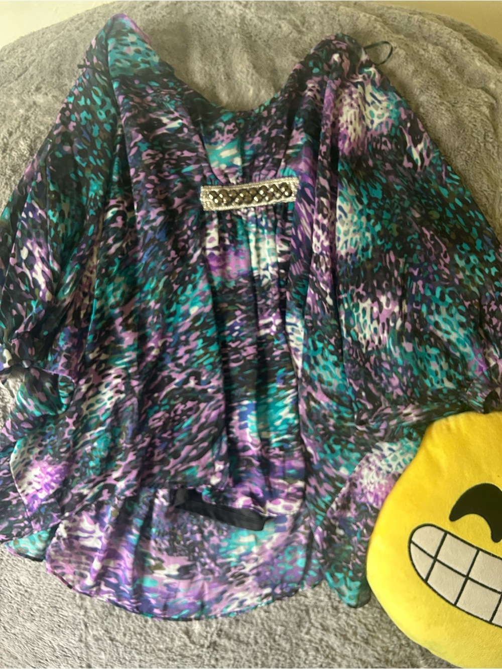 Jennifer Lopez Watercolor Dolman Blouse